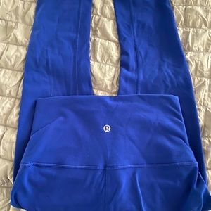 Lululemon Blue wunder under crop leggings size 4